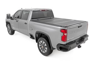 GMC Sierra 3500HD Hard Tri-Fold Flip Up Bed Cover - Rough Country - '20-'24